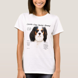 Camiseta História do Cavaleiro Rei Charles Spaniel (tricolo