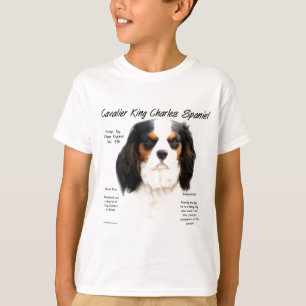 Camiseta História do Cavaleiro Rei Charles Spaniel (tricolo