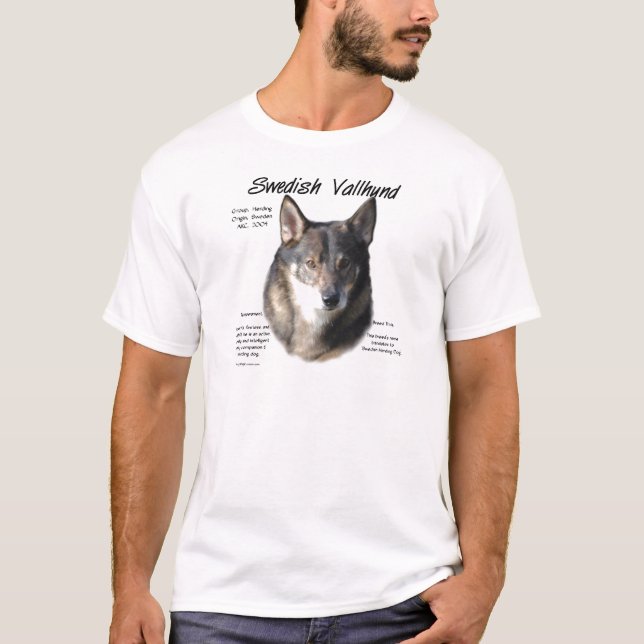 Camiseta História do Vallhund Sueco (Frente)