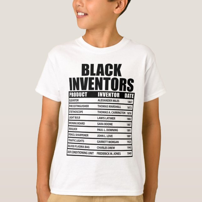 Camiseta História dos Inventores Negros Esquecidos História (Frente)