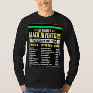 Camiseta História Dos Inventores Negros História Negra Mês