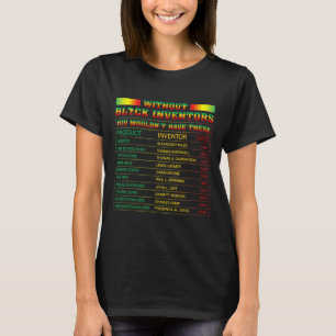 Camiseta História Dos Inventores Negros História Negra Mês