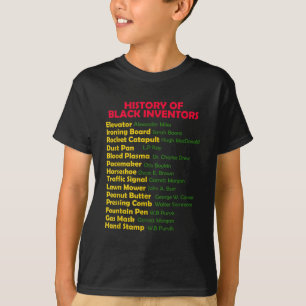 Camiseta História Dos Inventores Negros História Negra Mês