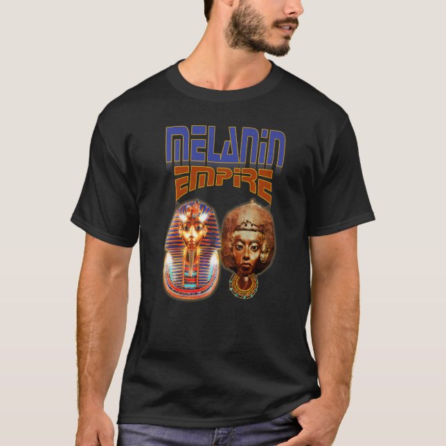 Camiseta História Egípcia do Império Melanin (Frente)