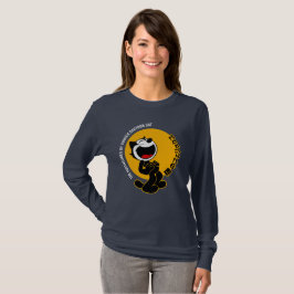Camiseta História em quadrinhos Cartoon Cat | Capa longa fe