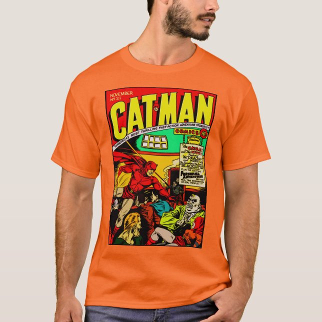 Camiseta História em quadrinhos CAT-MAN de 1940 (Frente)