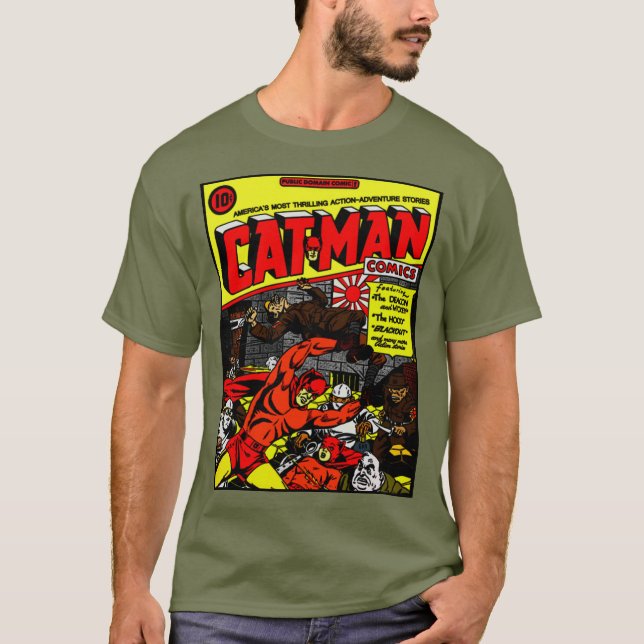 Camiseta História em quadrinhos clássico de homem- (Frente)