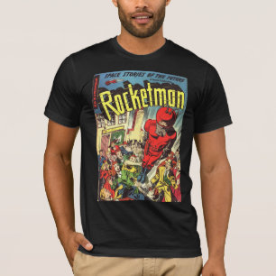 Camiseta História em quadrinhos do vintage de Rocketman