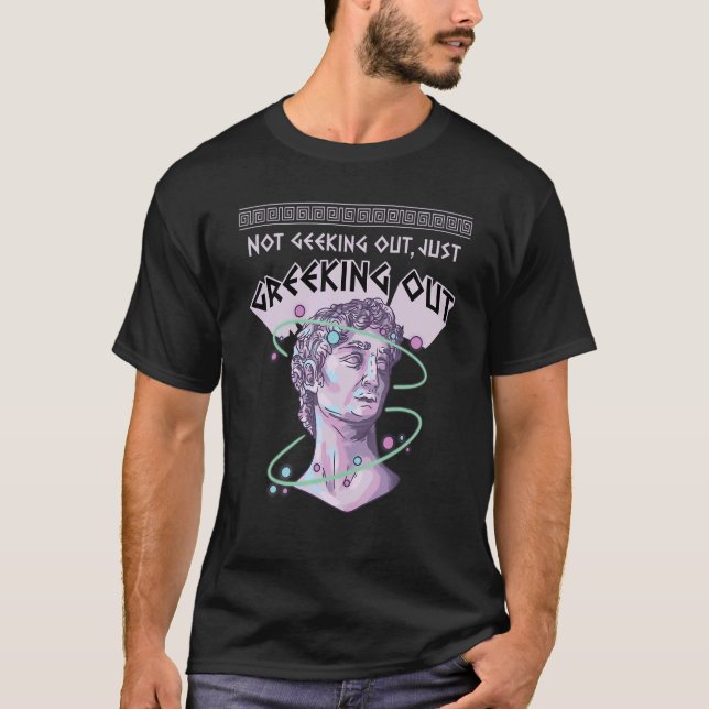 Camiseta História engraçada da mitologia grega antiga e ner (Frente)