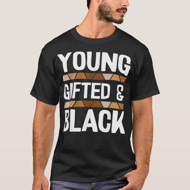 Camiseta História Jovem e Negra Mês Legal BLM Melanin (Frente)