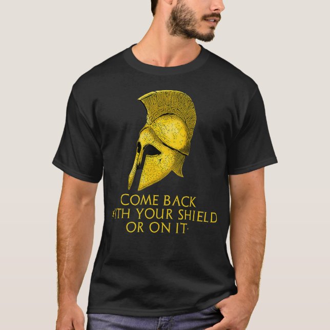 Camiseta História Militar Grega Antiga Quota Esparta Laica (Frente)