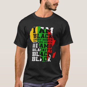 Camiseta História Negra Africana-Americana do Orgulho do Mê