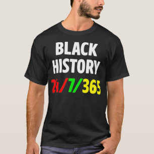 Camiseta História Negra Africana-Americana Para Homens E M