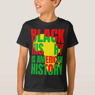 Camiseta História Negra Africana História Americana EUA Afr