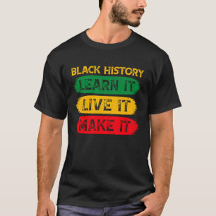 Camiseta História Negra Americano Aprenda Ao Vivo Mães De T