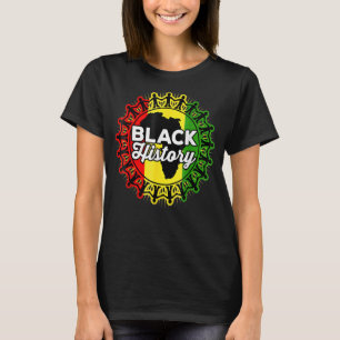 Camiseta História Negra Bandeira do Mundo Africano Colorida