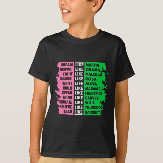Camiseta História Negra Bonita Mês Diversão História Negra  (Frente)
