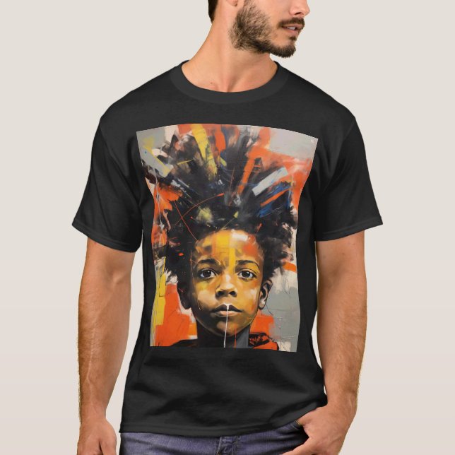 Camiseta História Negra celebra Arte Mês Afro-Americana (Frente)