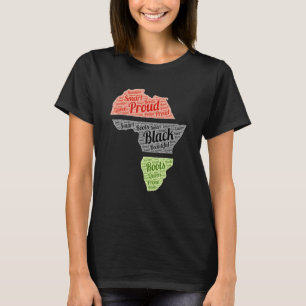 Camiseta História Negra Celebração Mapas Africanos T