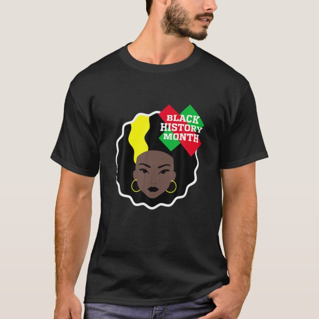 Camiseta História Negra das Meninas da Bela Americana Afric (Frente)