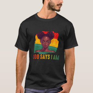 Camiseta História Negra Diz Deus Que Sou Negra Mulher Negr