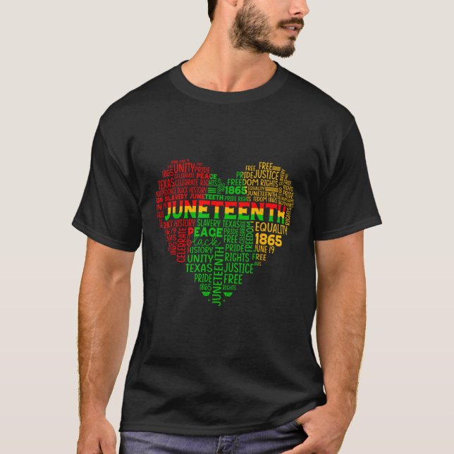 Camiseta História Negra do Coração Liberdade Africana Afro- (Frente)