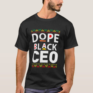 Camiseta História Negra Dope Black CEO Para Homens Mulheres