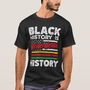 Camiseta História Negra É Bandeira Americana EUA Afro-Ameri