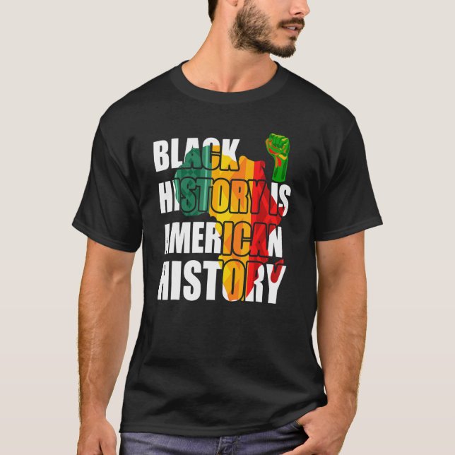Camiseta História Negra É História Americana (Frente)