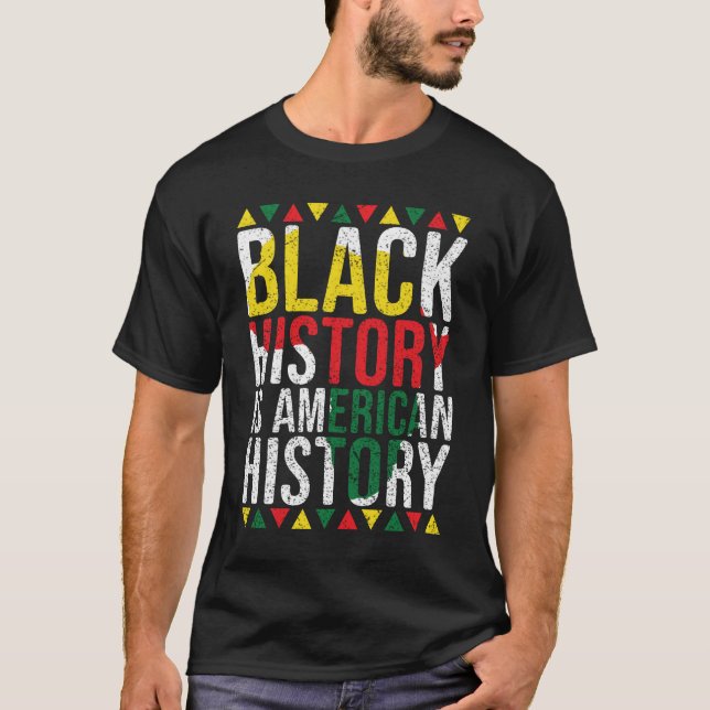 Camiseta História Negra É História Americana África Patriót (Frente)