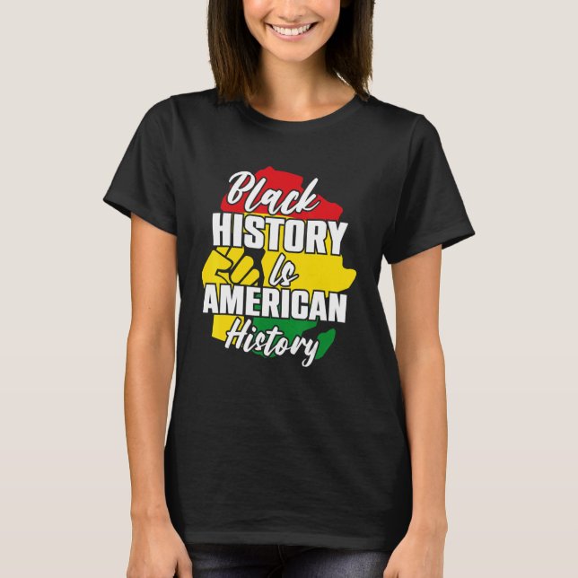 Camiseta História Negra É História Americana África Patriót (Frente)