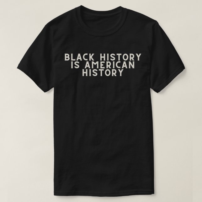 Camiseta História Negra É História Americana BHM (Frente do Design)