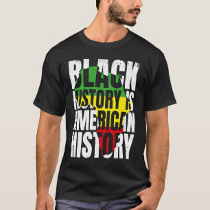 Camiseta História Negra É História Americana Raízes Negras