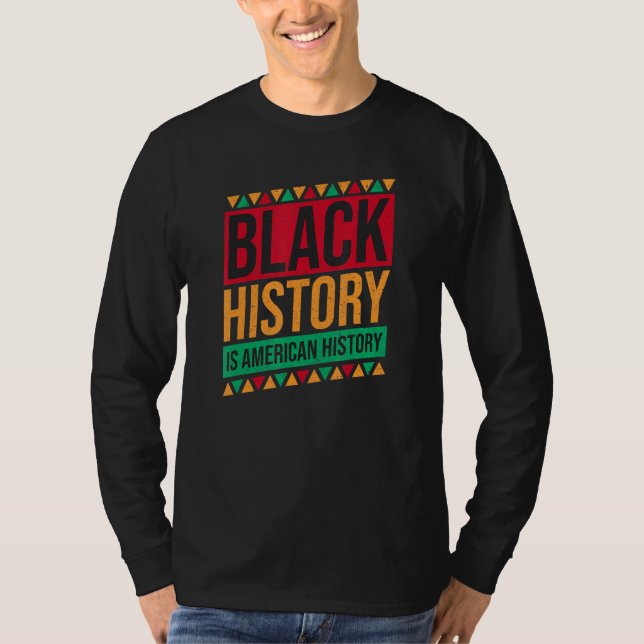 Camiseta História Negra É História Americana Retro Black Hi (Frente)