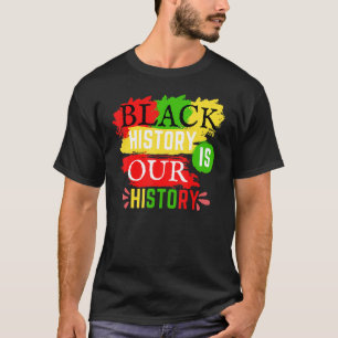 Camiseta História Negra É Nossa História Prolongada Da Áfri