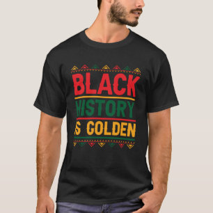 Camiseta História Negra é Ouro Mês de Confiança de Cultura