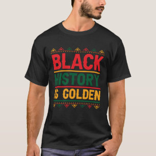 Camiseta História Negra é Ouro Mês de Confiança de Cultura