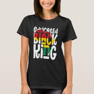 Camiseta História Negra Educada do Orgulho Negro Africano