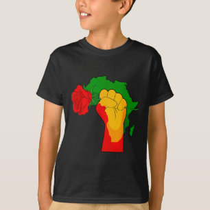 Camiseta História Negra Engraçada Mês Maneira Segurando Flo