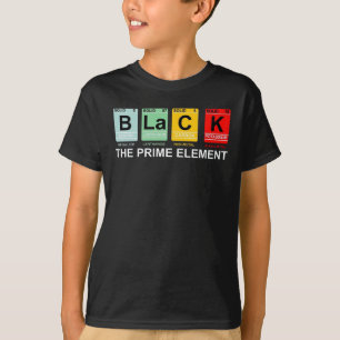 Camiseta História Negra Engraçada Mês Mesa Periódica Af