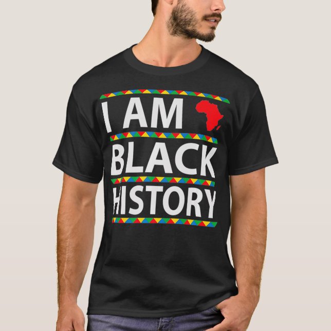 Camiseta História Negra Eu Sou Premium de História Negra (Frente)