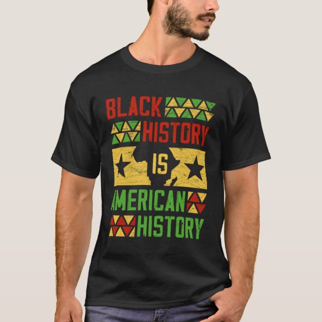 Camiseta História Negra História Americana Patrimônio Afric (Frente)