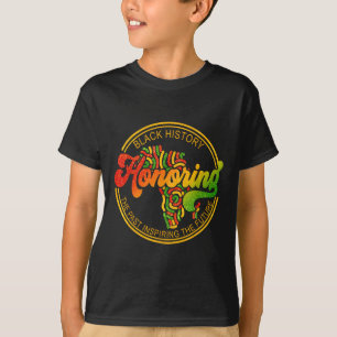 Camiseta História Negra Honrando Homens Futuros Inspiradore