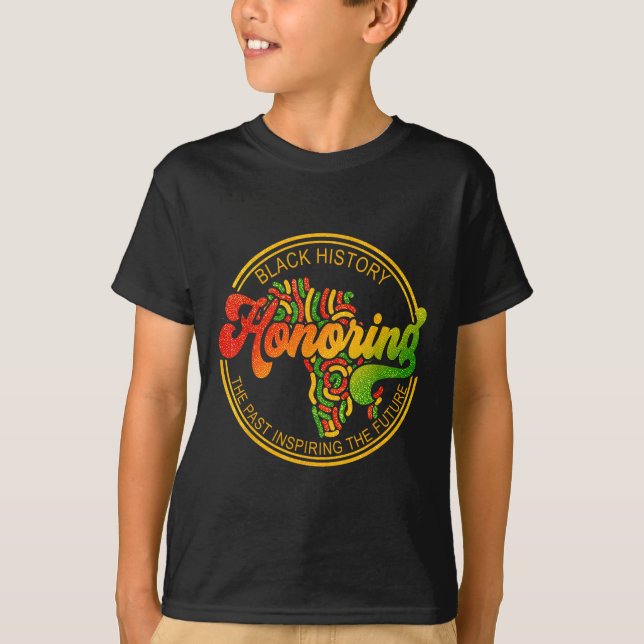 Camiseta História Negra Honrando Homens Futuros Inspiradore (Frente)