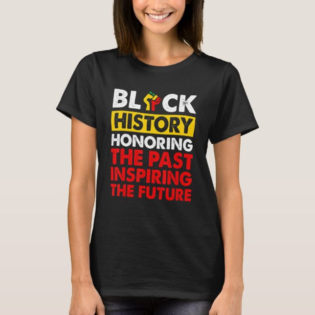 Camiseta História Negra Honrando O Passado Inspirando O Fut (Frente)