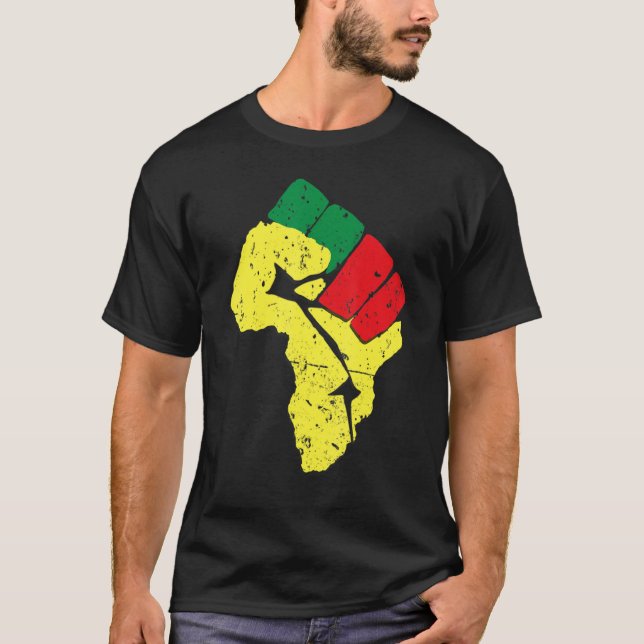 Camiseta História Negra Hoodie Pan African Flag Colour Resi (Frente)