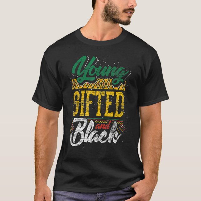 Camiseta História Negra Jovem Mês Africano (Frente)