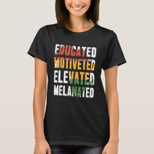 Camiseta História Negra Melanizada Elevada e Elevada