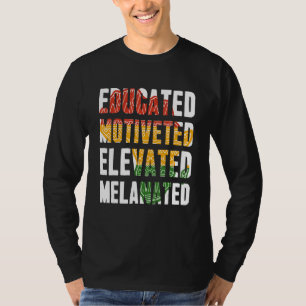 Camiseta História Negra Melanizada Elevada e Elevada