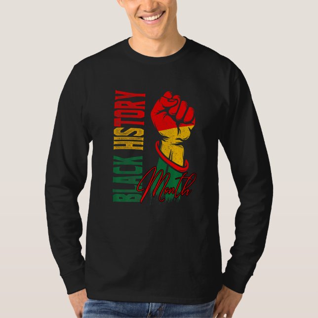 Camiseta História Negra Mês 2022 Bhm Melanin Afro Ameri (Frente)